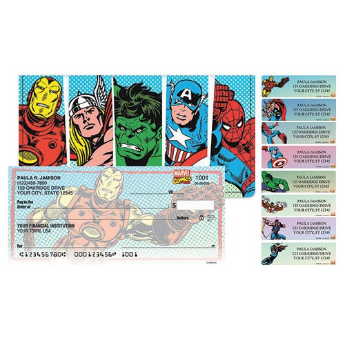 Package Deal - Marvel Heroes Checks, Cover, Address Labels
