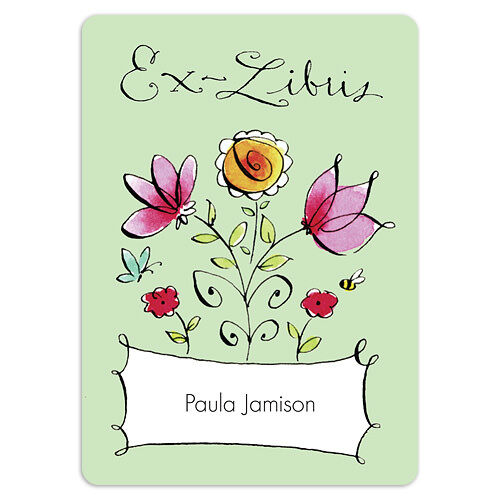 Flowers Book Plate Labels