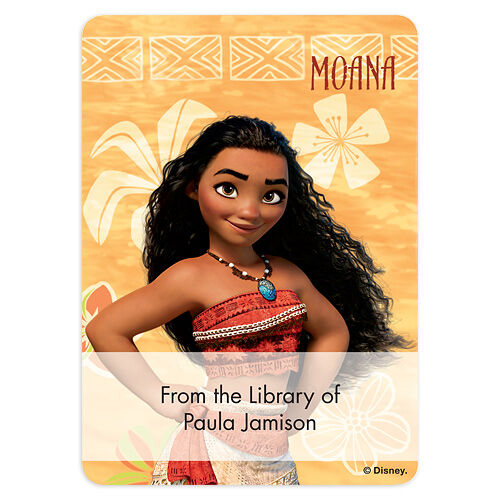 Moana Book Plate Labels