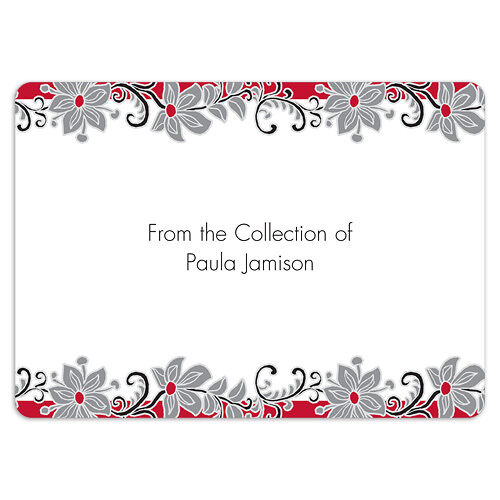 Blossom Grey Book Plate Labels
