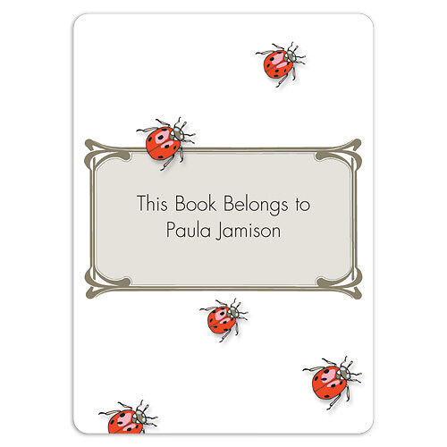 Ladybugs Book Plate Labels