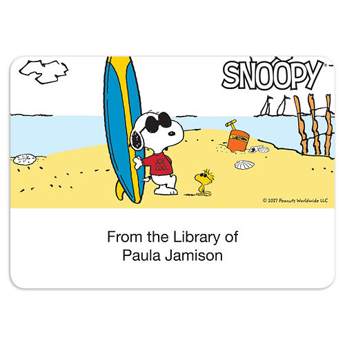 Snoopy Book Plate Labels