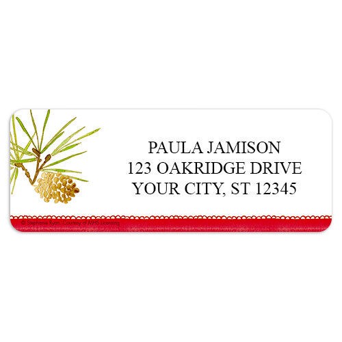 Holiday Pine Address Labels | Checks In The Mail