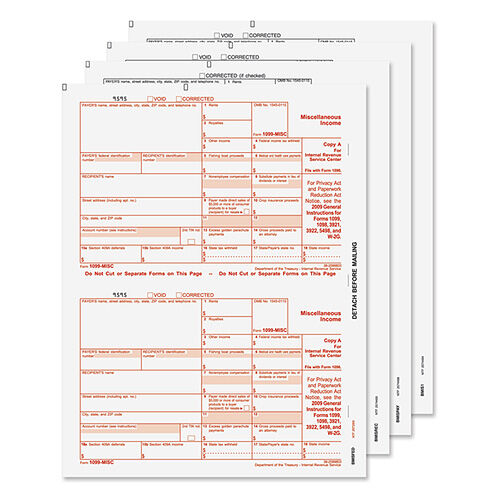 1099-MISC Laser Set 4-Part (Peachtree & Quickbooks Compatible)