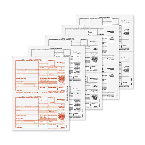 1099-MISC Laser Set 5-Part (Peachtree & Quickbooks Compatible)