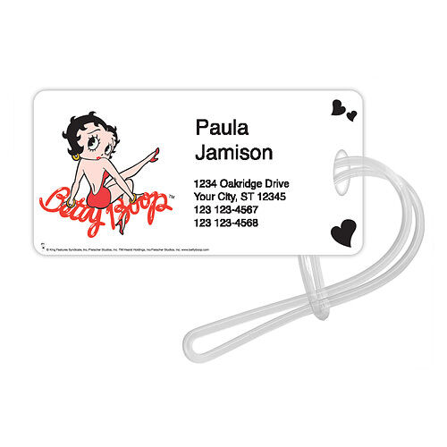 Betty Boop Heart Luggage Tag