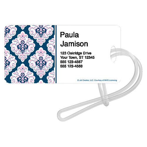 Preppy Sweet Damask Luggage Tags
