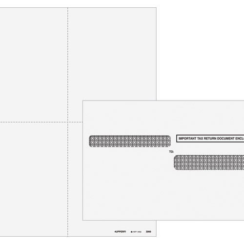 BUNDLE: W-2 Laser 4-Up Blank Tax Forms with Envelopes (Peachtree &amp; Quickbooks Compatible)
