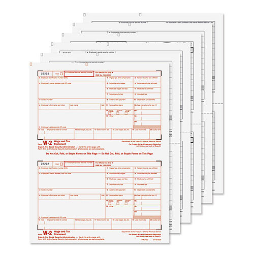 W-2 Laser Set 6-Part Tax Forms (Quicken &amp; Quickbooks Compatible)