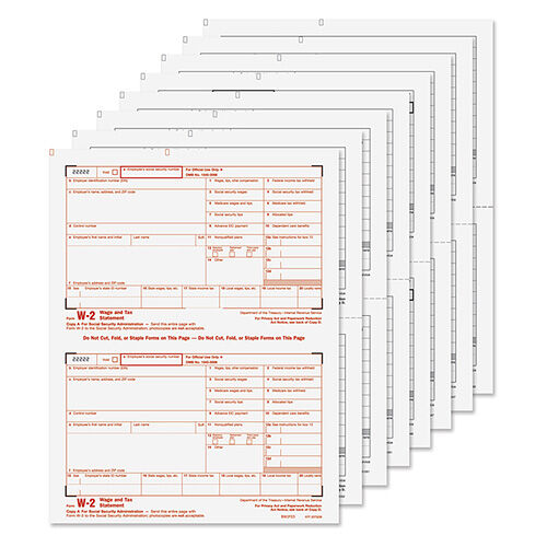 W-2 Laser Set 8-Part Tax Forms (Quicken &amp; Quickbooks Compatible)