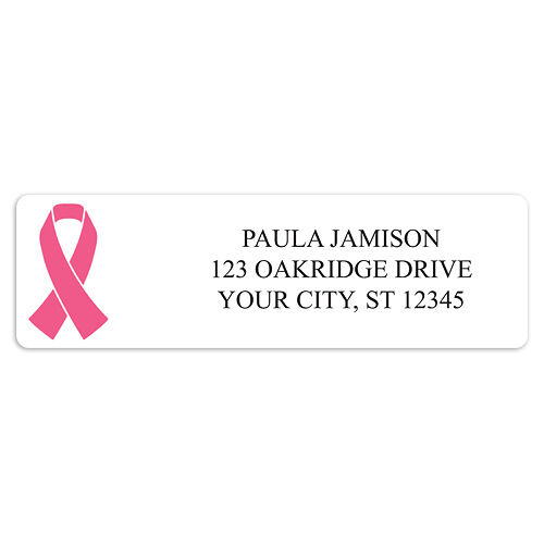Pink Ribbon Awareness Sheet Labels
