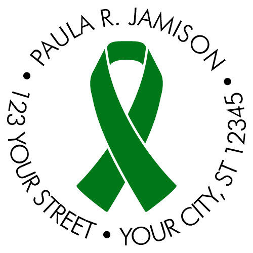 Green Ribbon Awareness Stamp