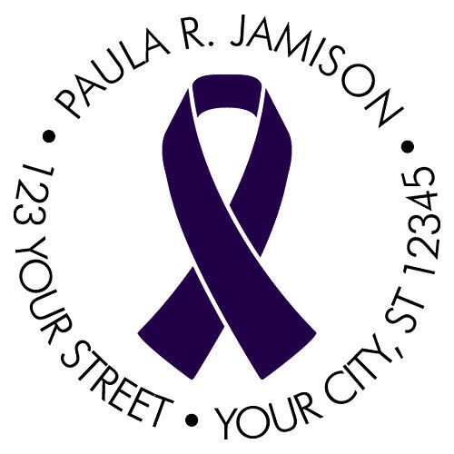 Purple Ribbon Awareness Stamp