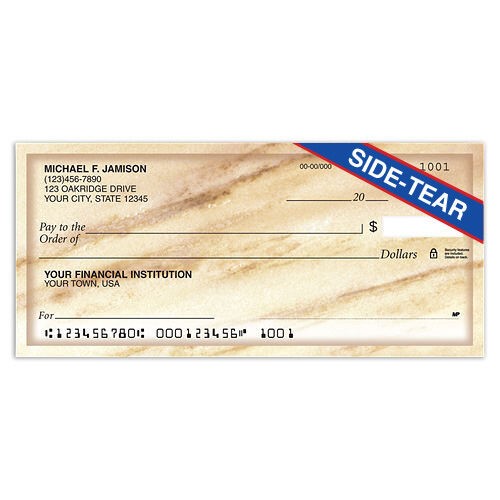 Marblesque Side-Tear Personal Checks | Checks In The Mail