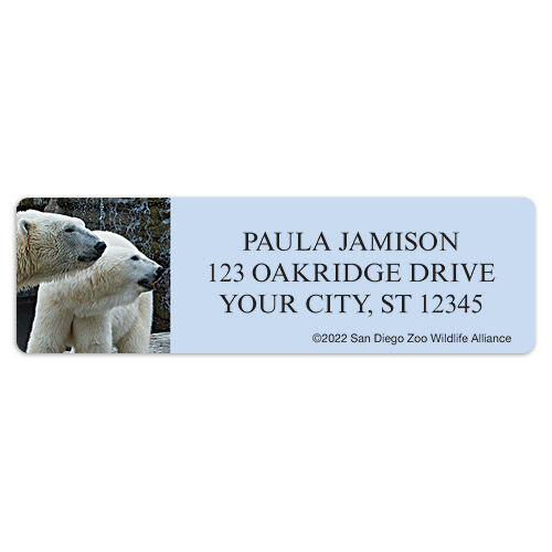 San Diego Zoo Polar Bear Sheet Labels