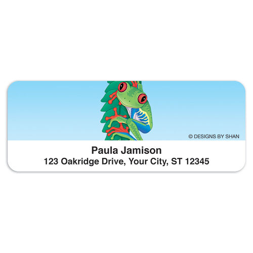 Designs by Shan Red-Eyed Tree Frog Sheet Labels