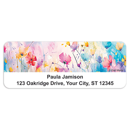 Gail Marie Dancing Petals Sheet Labels