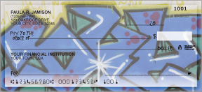Order Whimsical, Fun Checkbook Covers and address labels - Graffiti Chic Checks
