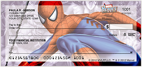 Marvel Heroes Personal Checks - 8 superheroes