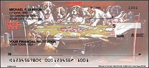 Poker Dogs Personal Checks - 4 images