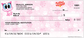 Twisted Whiskers Personal Checks - 4 cat and dog images