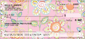 Home and Garden Personal Checks, Rose Checks, Floral Checks - Pompon Checks
