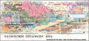 Home and Garden Personal Checks, Rose Checks, Floral Checks - Wildflowers Checks
