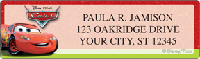Cars II Sheet Labels - 5 scenes