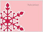 Blush Snowflakes Folded Notes