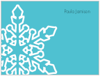 Turquoise Snowflakes Folded Notes