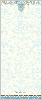 Floral Crest Long Note Pads