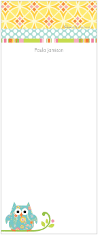 happi Owl Long Note Pads