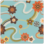 Blue Carnation Chester Coasters