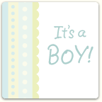 Its A Boy  Scallop Coasters