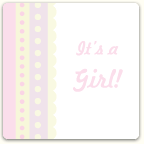 It's A Girl - Scallop Coasters