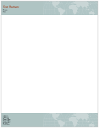 World Map Letterhead