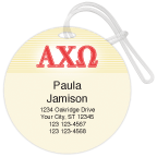 Alpha Chi Omega Round Luggage Tags
