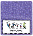 Paper People Purple Checkbook Cover (up to 5 Characters)