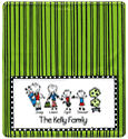 Paper People Green Checkbook Cover (Up to 5 Characters)