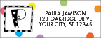 Polka Dotted Monogram Sheet Labels - 1 scene