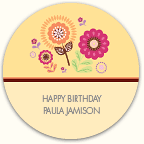 Poppy Round Labels