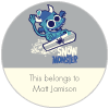 Snow Monster Round Labels