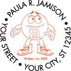 Orange M&M's Stamp