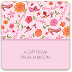 Pink Shoes Square Labels