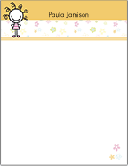 Curly Top Striped Note Pads
