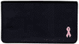Pink Ribbon Black Leather Cover
