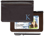 Brown Debit Caddy - Monogram